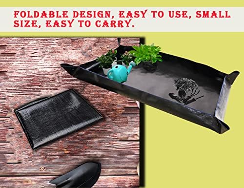 BIUWING 2 PCS Large Repotting Mat for Plant Transplanting and Mess Control, 43" X 29" Thickened Foldable Waterproof Plant Potting Tray, Portable Potting Mat Gardening Tray for House Plants Succulents - Image 5