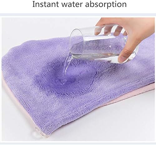 Microfiber Hair Drying Wrap Towel for Women Turban Fast Dry Purple - Image 3