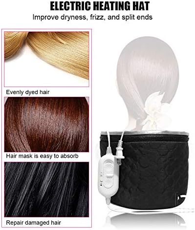 Heat Cap For Deep Conditioning, Adjustable Care Heating Steamer Cap Soft Bonnet Hooded Reusable Shower Portable Thermal Hat Steaming Haircare Therapy for Natural Hair Styling Spa Portable Home Use - Image 4