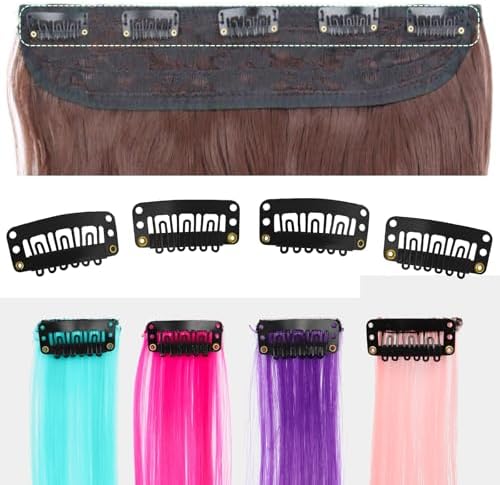 MUIIGOOD 25Pcs 32mm Hairpieces Snap Clips U Shape Wig Clips for Hair Extensions Making Wig Accessories Set Tools (Black) - Image 4