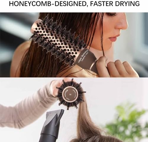 FIXBODY Round Hair Brush with Boar Bristles, Nano Thermal Ceramic, Ionic Tech and Anti-Static, Roller Hairbrush for Blow Drying, Curling, Straightening (2.5 inch, Barrel 1.25 inch) - Image 6
