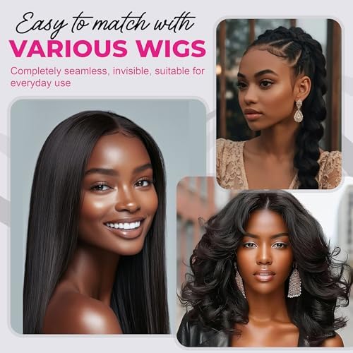 Max Lace Wig Caps For Women Non Slip Lace Front - Breathable Adjustable Wig Grip Cap For Glueless Wigs Securely in Place, Wig Reusable HD Lace Cap with Headband, One Size Fits Most (Brown) - Image 7