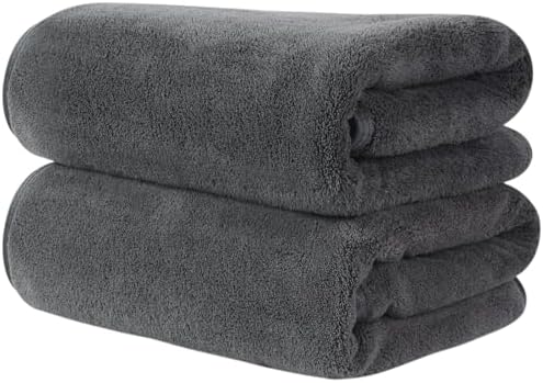 KinHwa Bathroom Hand Towels, Microfiber Face Towels, 20x40 Inch, 2 Pack by KinHwa