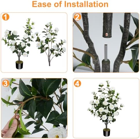 43.3"/3.6FT Artificial Camellia Trees for Outdoor - Image 3