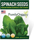 Organic Spinach Seeds (Bloomsdale Long Standing) - Approx 300 Seeds - USDA Organic, Non-GMO, Open Pollinated, Heirloom, USA Origin by Purely+Organic+Products+LLC