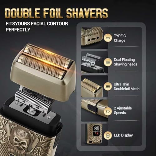 BESTBOMG® Hair Clippers for Men, Clipper, Trimmer & Shaver Set, BS-808DR - Image 3