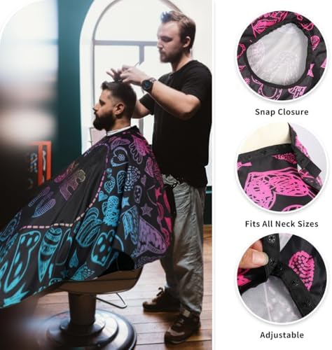 Professional Hair Cutting Cape(2 Pack), Salon Barber Cape with Adjustable Snap Closure - Image 4