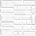 Vtopmart 25 PCS Clear Plastic Drawer Organizers Set, 4-Size Versatile Bathroom and Vanity Drawer Organizer Trays, Storage Bins for Makeup, Bedroom, Kitchen Gadgets Utensils and Office by Vtopmart