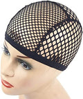 YANTAISIYU 1 Piece Wig Cap Black Stretchable Crochet Wig Cap with 4 Hair Clips Mesh Braided Wig Cap for Making Wig by YANTAISIYU