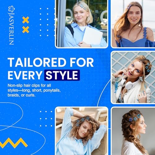 JASVERLIN Blue Star Snap Hair Clips, Y2K Hair Accessories 36 Pcs - Image 4