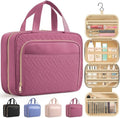 HOTOR Hanging Travel Toiletry Bag Women Men, Rosewood-Pink, Large by HOTOR