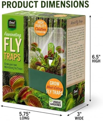 Grow Your Own Venus Fly Trap, Complete Adults Square Terrarium Starter Kit to Plant Fascinating Man Eating Fly Traps, Includes All Supplies for Indoor Flytrap Terrariums - Image 3