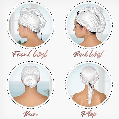 THE PERFECT HAIRCARE Microfiber Hair Plopping Towel Set – Super Absorbent Anti-Frizz Hair Drying Wrap + 2 Curl Scrunching Towels – Fast Drying, Lightweight Wrap for Women, Girls & All Hair Types - Image 4
