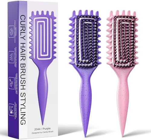 Curly Hair Brush, Curl Brush For Wet & Dry Hair,Curl Defining For Women&Men by Weldilgit