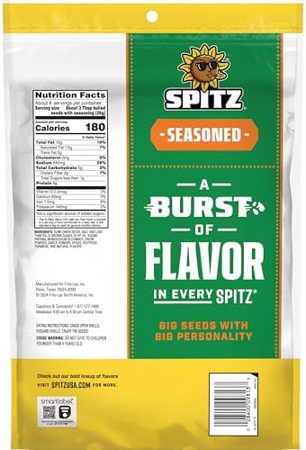 Spitz Sunflower Seeds Pack, Seasoned, 16 Oz Snack Bag - Image 2