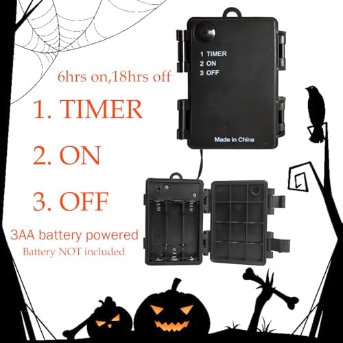Halloween Branch Lights with Timer Battery Operated 75 LED Orange Fairy Lights, Lighted Black Willow Branches 21IN for Home Decor - Image 4