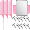 Patelai Stitch Braid Tool Finger 10 Hair Parting Ring,Pink, Silver by Patelai