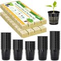 Halatool 72PCS 1.2" Rockwool Cubes & 56PCS 2" Net Cups for Hydroponics by HALATOOL