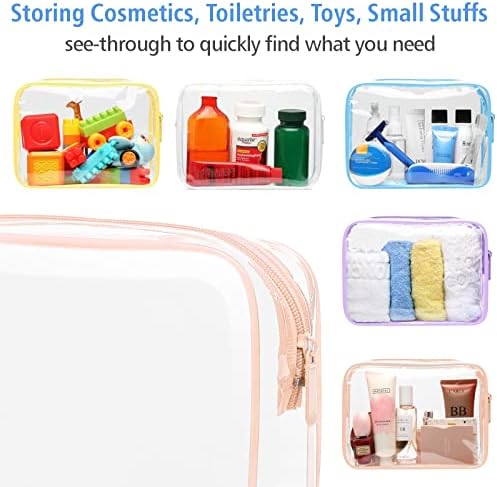 PACKISM TSA Approved Toiletry Bag - Clear Makeup Bag Travel, 5 Color Medium - Image 5