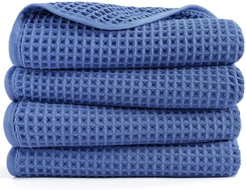 POLYTE 430 GSM Poly Blend Microfiber Quick Dry Waffle Hand Towel, 16x30 in by Polyte