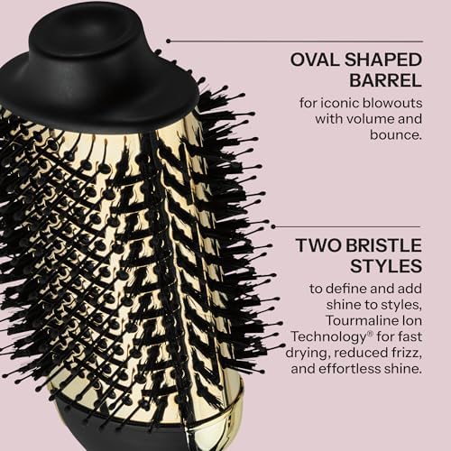 HOT TOOLS 24K Gold Blow Dryer Brush, Round Brush Blow Dryer for Salon-Worthy Blowouts in One Step, Fast Styling & Long-Lasting Results - Image 4