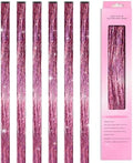 Leuceiy Hair Tinsel Clip in,Hair Accessories Tinsel Hair Extensions for Girls Pack of 6 Pcs 20 Inch,Fairy Hair Tinsel Kit,Heat Resistant New Years Festival Party by HOME