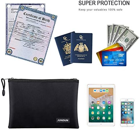 JUNDUN Fireproof Document Bags,14.2”x 10.0”Waterproof Fireproof - Image 4