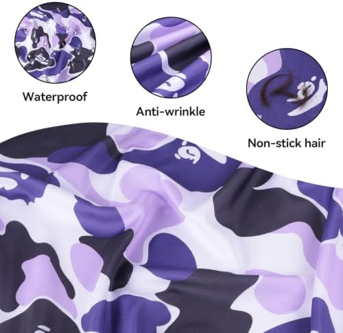 Waterproof Hair Cutting Cape Polyester Salon Barber Cape Adjustable Collar - Image 3