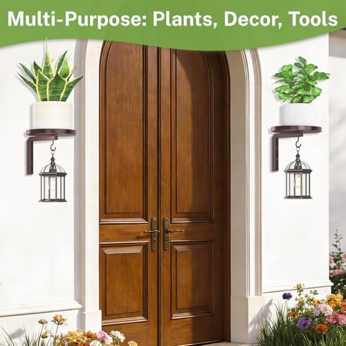 Plant Wall Hanger Holder Set of 2 for Indoor Outdoor, Bronze - Image 6