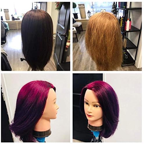 20-22" Mannequin Training Head 100 Human Hair with Clamp Holder - Image 6