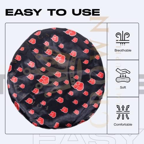 3pcs Silky Design Bonnet with Elastic Soft Band Adjustable Women and Men, Comfortable Satin Fabric (Naru2 Tri) - Image 6
