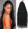 9 Packs Passion Twist Crochet Hair 18 Inch Pre-twisted Passion Twist Hair Pre Looped Crochet Passion Twist Hair Bohemian Passion Twist Crochet Hair for Women Girls and Kids (18Inch,1B) by Pofworld