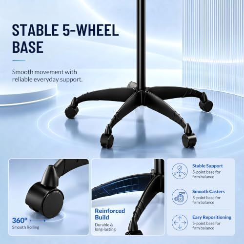 Hair Dryer, Professional Adjustable Hooded Floor Hair Bonnet Dryer Stand Up Hair Dryers with Rolling Base for Home Salon Spa Beauty Equipment, White - Image 7