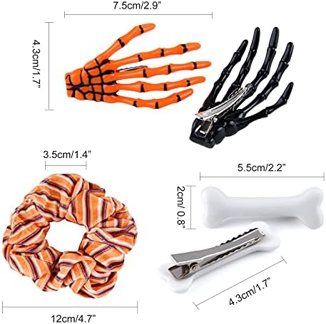 ASTARON 12 Halloween Hair Clips Scrunchies Accessories Set, Girls Dress Up - Image 4
