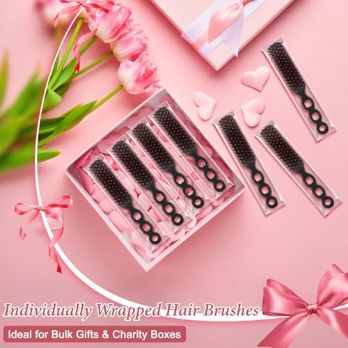 120 Pack Hair Brushes Bulk for Homeless Supplies, Individually Wrapped Travel Disposable Hair Brush for Hotel Shelter Donation Church Charity Operation Bulk Christmas Child Item Gifts - Image 4