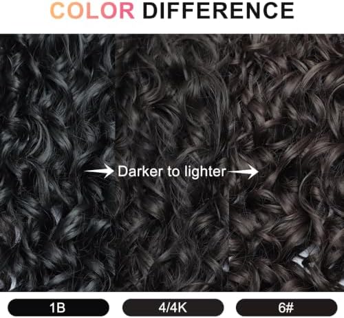 Vigorous Curly Clip In Hair Extensions,4PCS 20 inch Thick Curly Hair Extensions Lace Weft Clip Ins Invisible Natural Synthetic Hairpieces for Women,Dark Brown(6#) - Image 4