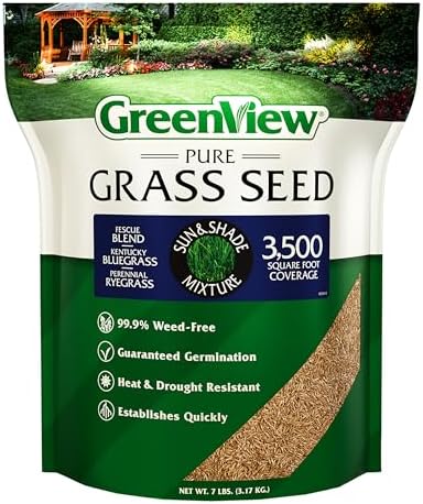GreenView Pure Grass Seed Sun & Shade Mixture, 7 lb. Bag by GreenView