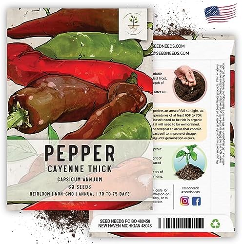 Seed Needs Thick Cayenne Pepper Seeds to Plant Vegetables - 1 Pack - Image 5