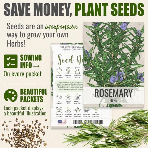 Seed Needs Herb Seeds Variety Pack of 5 - Italian Herbs Non-GMO & Heirloom - Image 3