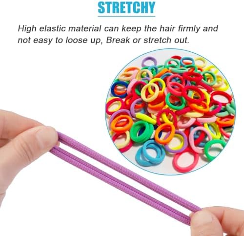 120 PCS Baby Hair Ties, Elastic Hair Bands Small Hair Ties Candy Colors - Image 2