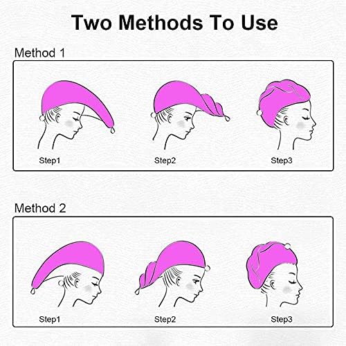 URAQT Microfiber Hair Towel Wrap for Woman, 3 Pack Hair Turbans for Wet Hair, Quick Dry Hair Turban for Drying Curly Long Thick Hair - Image 3