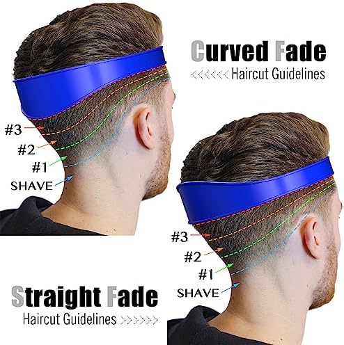 AOMGD Neckline Shaving Template and Adjustable Hair Trimming Guide, Blue - Image 2