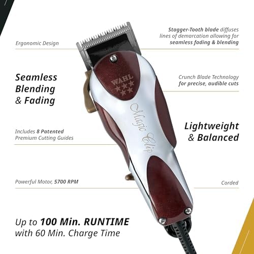 Wahl Professional 5 Star Magic Clip Corded Fade Clipper for Men,Model 8451 - Image 3
