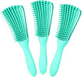 Detangling Brush for Afro American/African Women's Textured 3a to 4c Kinky Wavy/Curly/Coily Hair - Scalp Massaging Comb for Wet/Dry/Oily/Thick/Long Hair (3 pcs, 3-Green) by Unknown