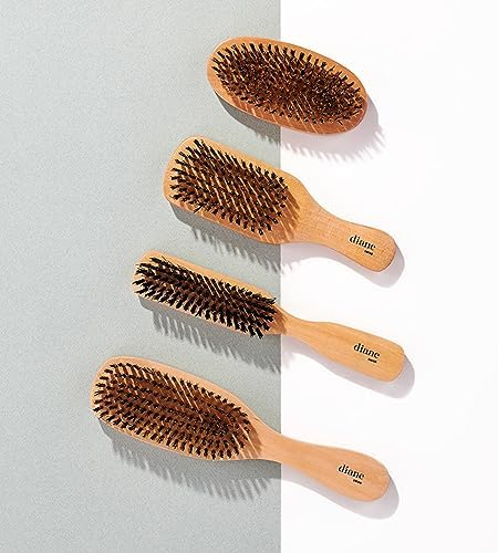 Diane Reinforced Boar Bristle Club Wave Brush for Men and Barbers – Hard Bristles for Thick to Coarse Hair – Use for Detangling, Smoothing, Wave Styles, Restore Shine and Texture - Image 4