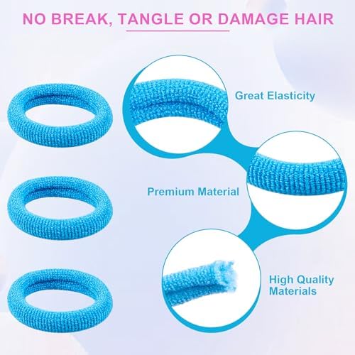 TVINLIK 400 PCS Baby Hair Ties – No Damage Elastic Ponytail Holders - Image 3