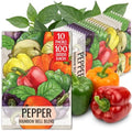 Seed Needs Rainbow Bell Pepper Seeds to Plant Vegetables - 10 Packs by SeedNeeds