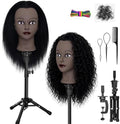 16" Mannequin Head with Hair for Hairdressing Training and Hair Styling by Yekavo