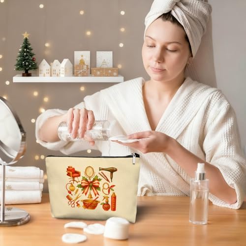 Chrisamas Hairstylist Gifts Women Makeup Bag Make Up Bag, Cosmetic Bags for Hairstylists, Hairdresser Gifts for Cosmetology Student Teen Girls - Image 5