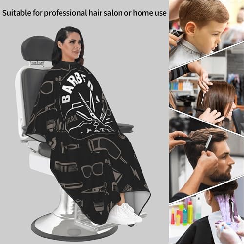 Barber Cape, Hair Salon Haircut Gown, Hair Cutting Apron with Adjustable Closure, Professional Salon Cutting Barber Skirt for Barbershop (Color 3) - Image 5